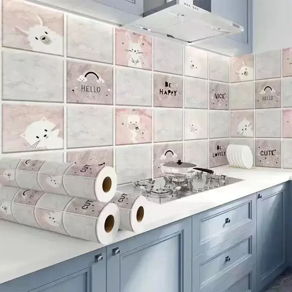 Обои для кухонного стола: маслостойкие к загрязнению, высокотемпературные, влагонепроницаемые, плесеноустойчивые 0,6 х 3 м