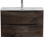 Тумба с раковиной BelBagno MARINO-CER-MINI-800-2C-SO-RNG-P Rovere Nature Grigio