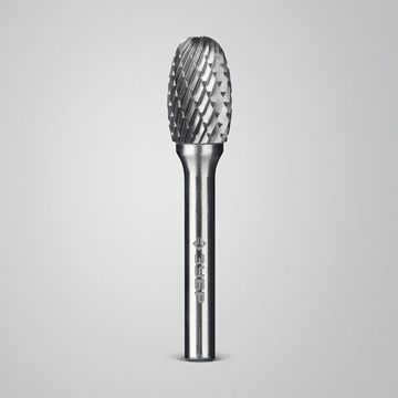 ЗУБР 12х20 мм, тип E (овал, радиус 5.0 мм), хв-к 6 мм, твердосплавная борфреза, ПРОФЕССИОНАЛ (28804-12-20)