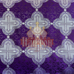 Шёлк "Коломна" фиолетовый с серебром