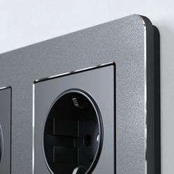 Рамка на 2 поста Werkel Platinum (черный алюминий) W0022608