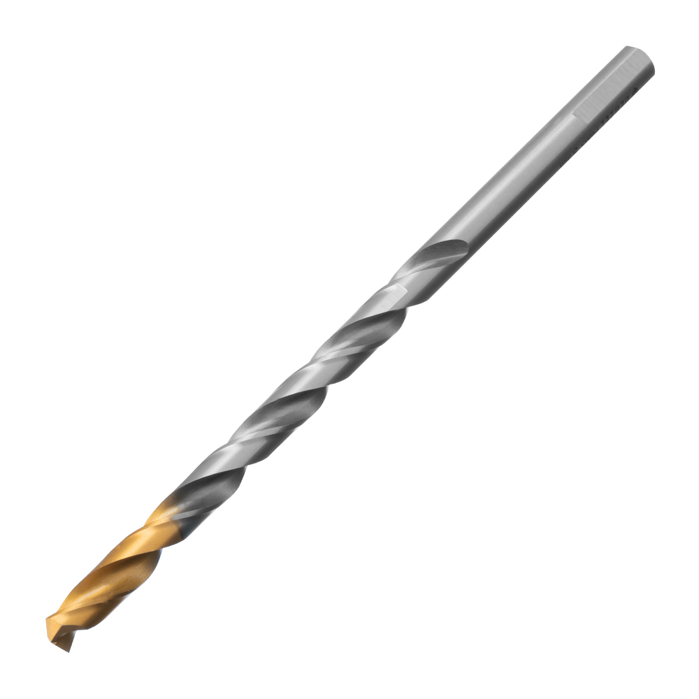 Сверло спиральное по металлу 8 х 165 мм, Р6М5, Golden Tip, удлиненное Denzel