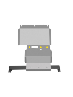 Защита коробки передач и раздаточной коробки (с креп.) для Mercedes-Benz (Hymer) Grand Canyon S (2024-н.в.) 2.0 диз. AT 4WD (алюминий, 3 мм)  NLZ.34.06.230A