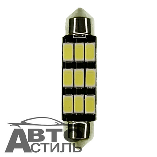 Светодиод 12V T11x36   9SMD 5630 WHITE CAN SJ-5630 3609 (салон)