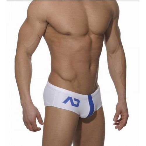 Мужские плавки брифы белые с синей вставкой Addicted