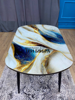 Кухонный раздвижной стол "Премьер", сатин