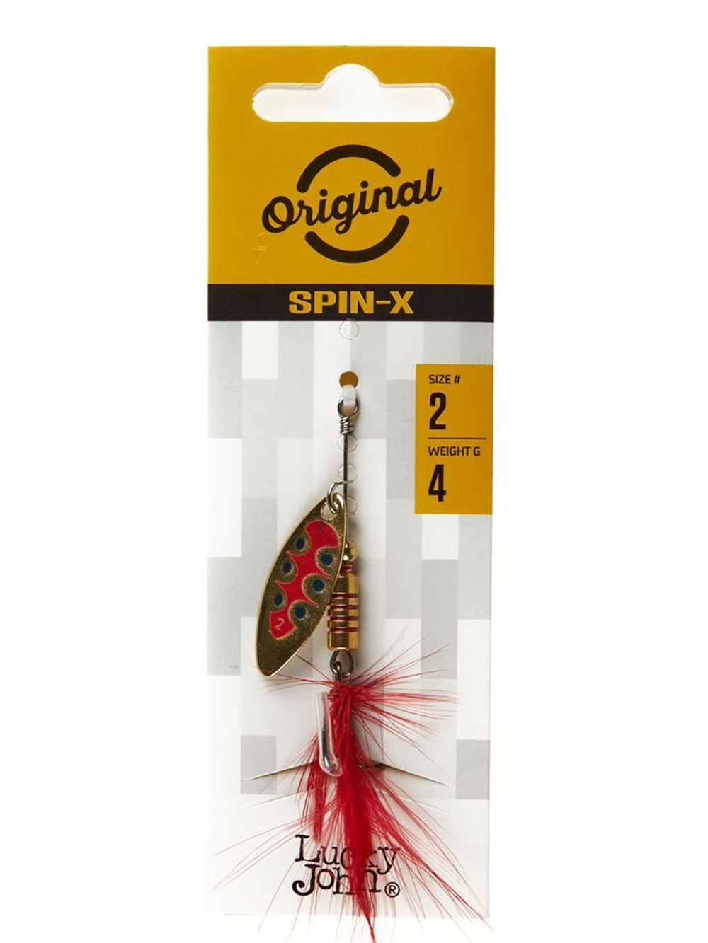 Блесна вращающаяся Lucky John SPIN X LONG 05 12,0г CR (5шт. в упк.)