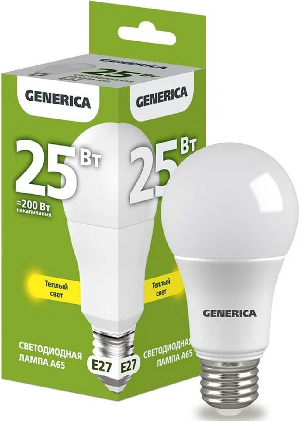 GENERICA IEK Лампа светодиод 25Вт груша А65 Е27 3000К