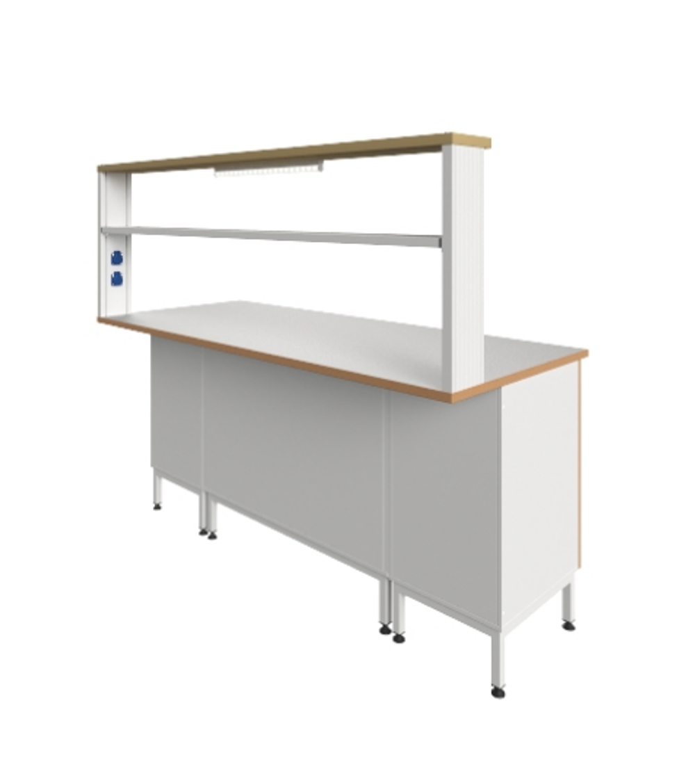 Стол пристенный физический ПФЛ с рабочей поверхностью из ламината