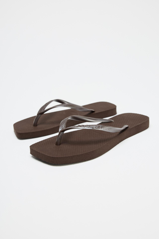 ZARA X HAVAIANAS ® ШЛЕПАНЦЫ, КОРИЧНЕВЫЙ