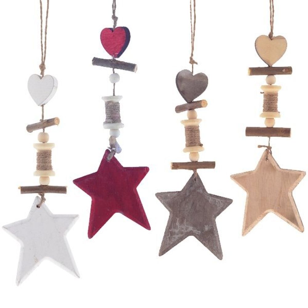 GAEM Украшение новогоднее "Звезда", L7 W1,5 H19 см, 4в.