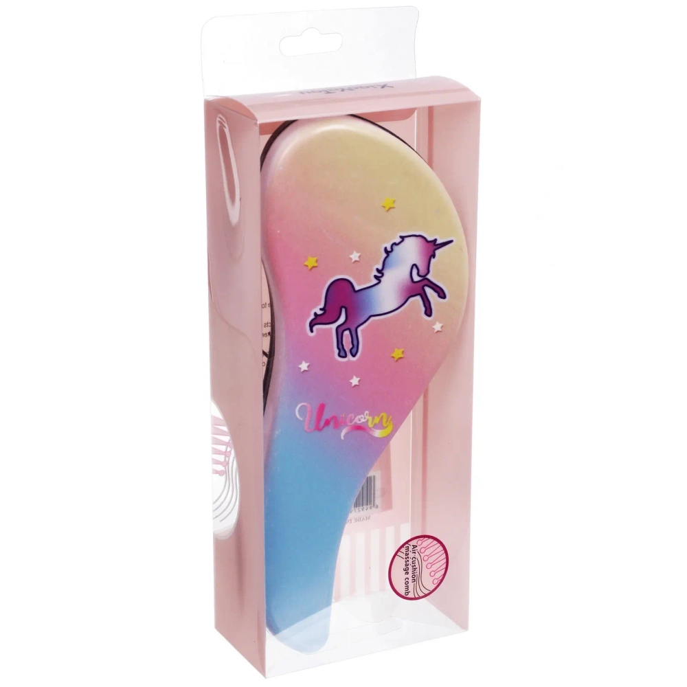 Расческа массажная компактная «ТВОИ МЕЧТЫ», микс 4 дизайна, 18*7,5см (PVC коробка)