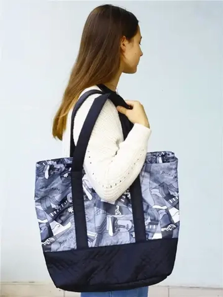 Сумка большая хозяйственная на молнии