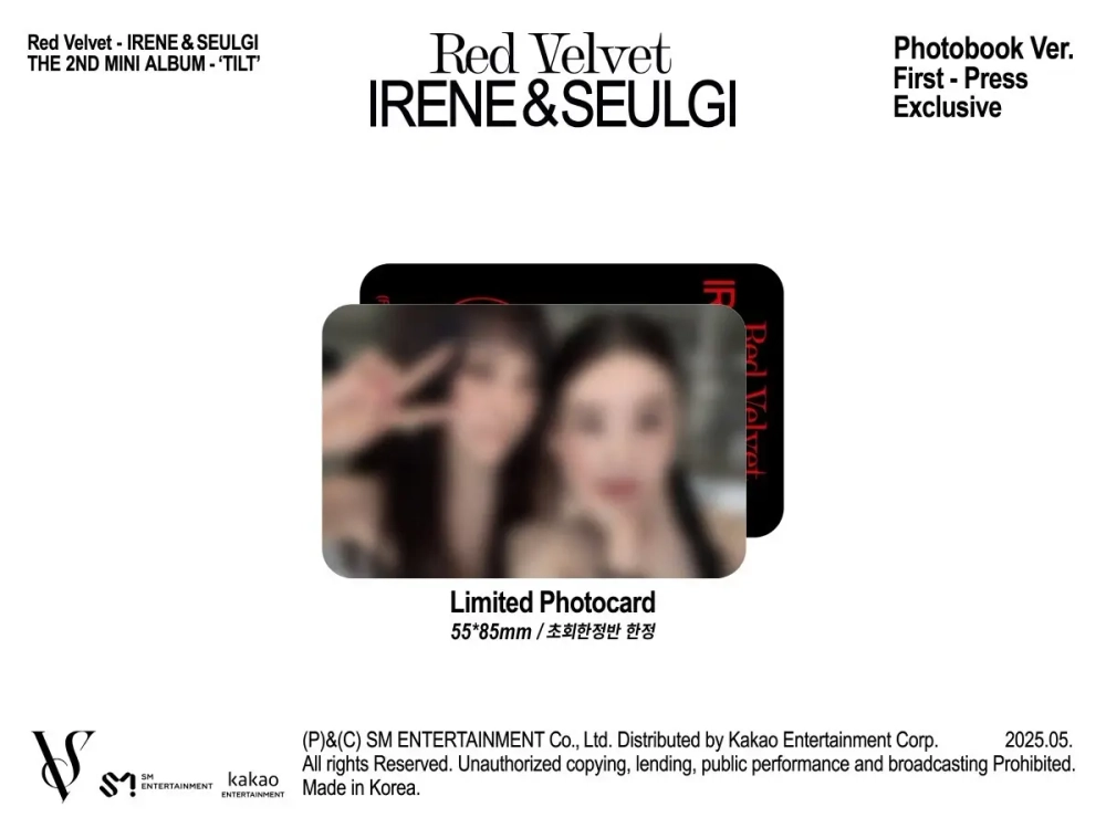 Альбом IRENE & SEULGI - TILT [Photobook ver.] (Irene ver.)