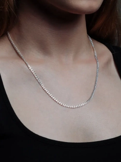 Цепочка Нонна серебряная с серебрением, ширина 2,3 мм