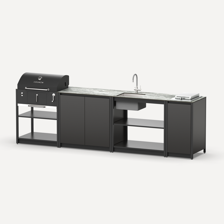 Мангальный комплекс Lounge M-109SBP, 3 м, черный/серый каспий