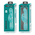 Мятный вибратор Coale с ротацией бусин и возвратно-поступательными движениями - 22,6 см.