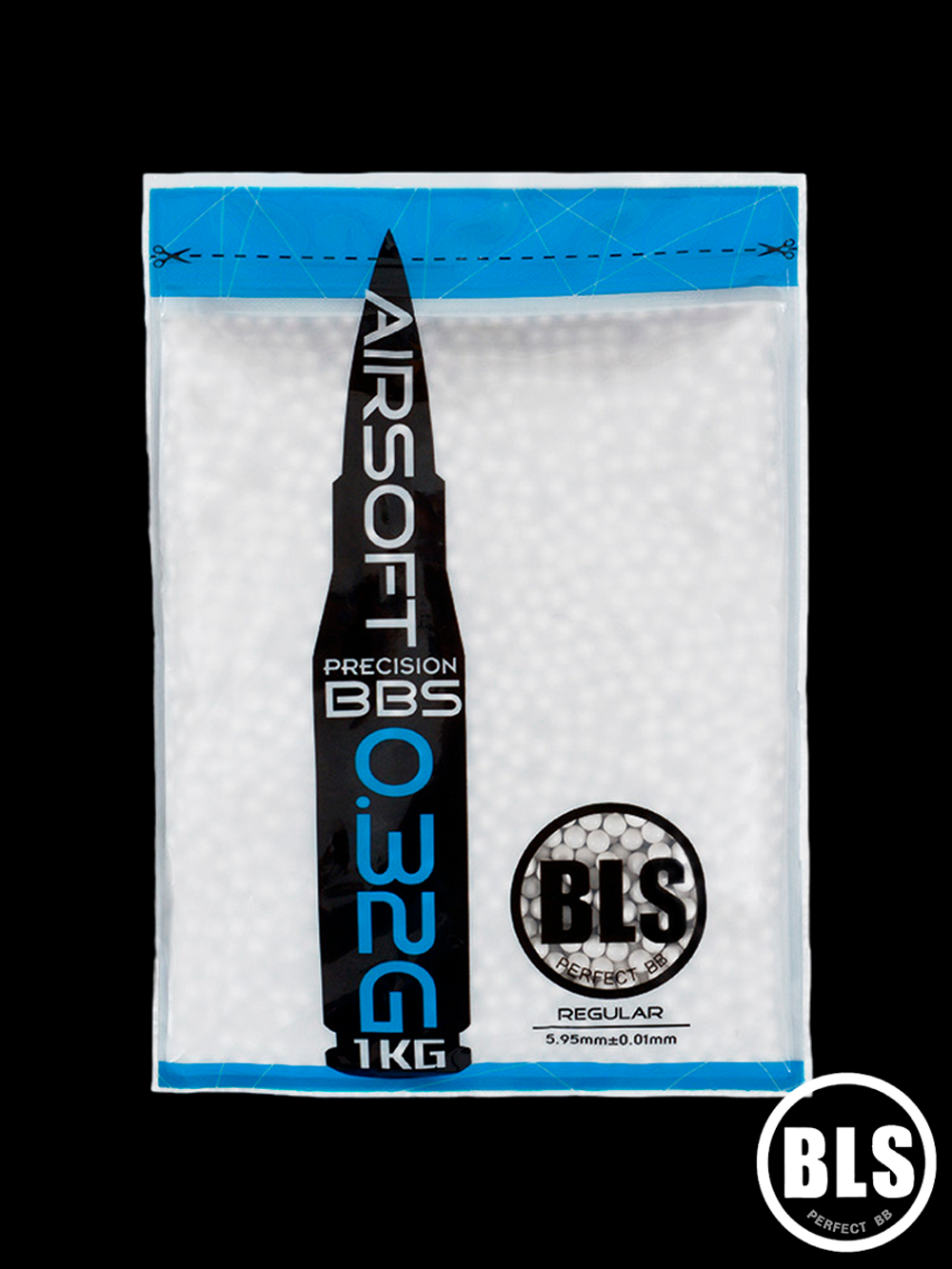 Шары BLS 0,32 g (белые, 3100 шт, 1 кг, пакет)