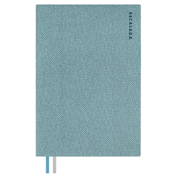Ежедневник-органайзер недатированный ESCALADA, А5+, 160 л., арт. 70549/ 10 САРЖА ПЕПЕЛЬНО-ГОЛУБОЙ (кожзам: 146х211 мм, 175x225 мм, твёрдый переплёт с поролоном, материал обложки: искусственная кожа "Буйвол", искусственная кожа "Саржа"; способ креплен