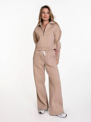 Костюм с начесом бежевый