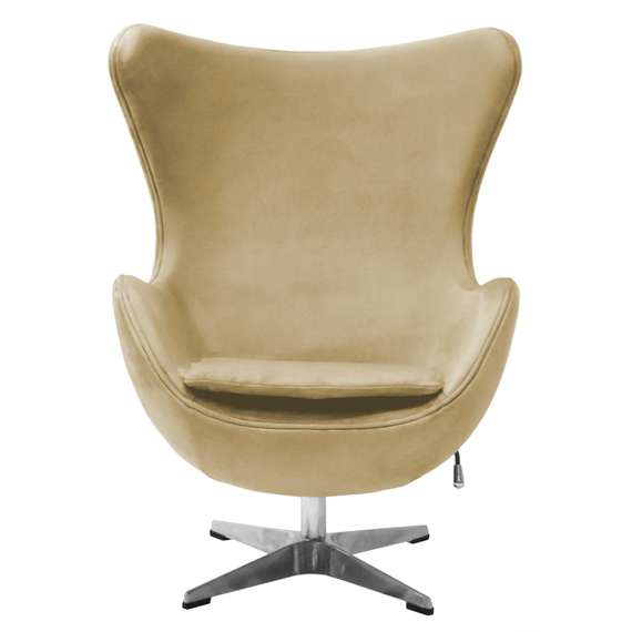 Кресло Egg, карамельная искусственная замша