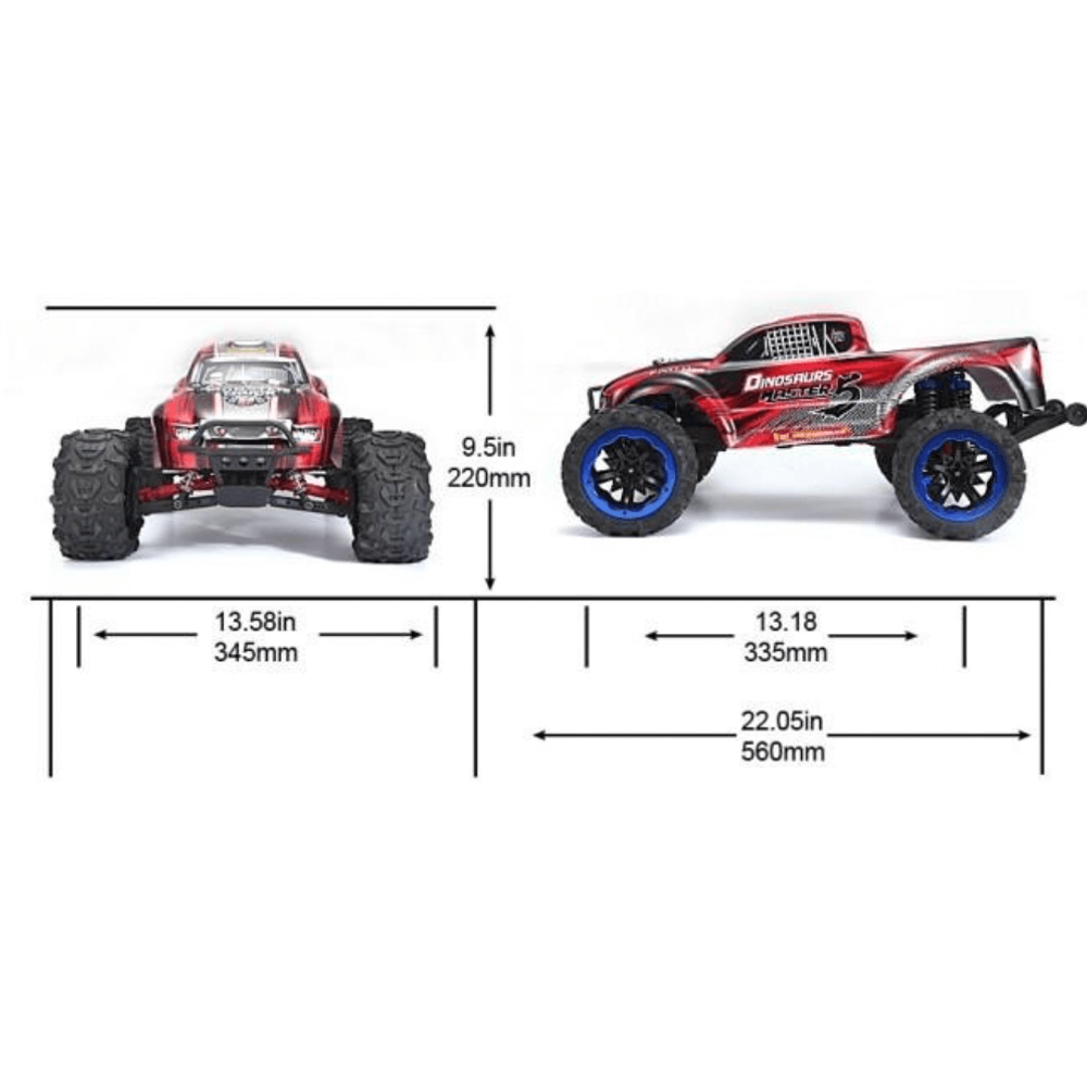 Радиоуправляемый монстр Remo Hobby Dinosaurs Master красный 4WD RTR масштаб 1:8 2.4G - RH8032-Red