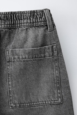 ZARA ДЖИНСЫ BALLOON-FIT, СЕРЫЙ