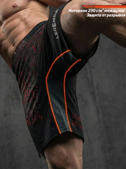 Шорты спортивные тренировочные черные LEGENDA Вальхалла