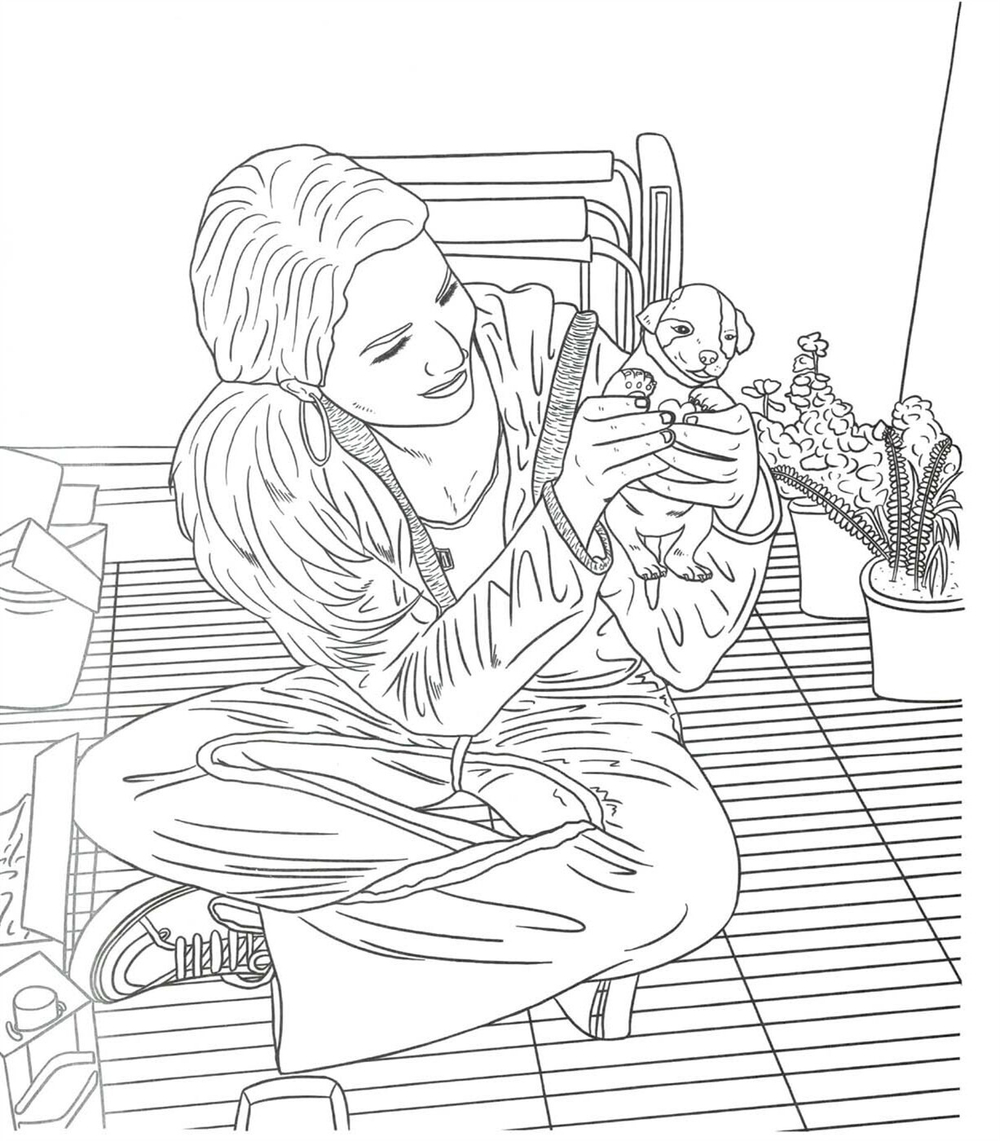 Lovely Dogs. Coloring book