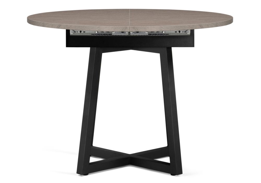 Деревянный стол Регна 100(130)х100х75 черный / бежевый