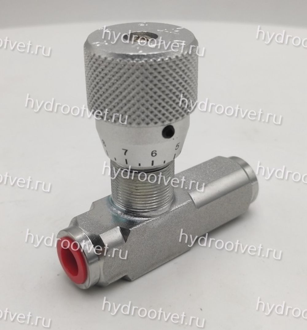 STU-G1/4-1111-1 - Дроссель трубного монтажа c рукояткой, G1/4, с обратным клапаном