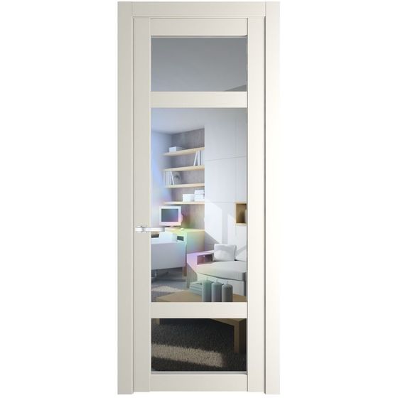 Межкомнатная дверь эмаль Profil Doors 2.3.2PD перламутр белый стекло прозрачное