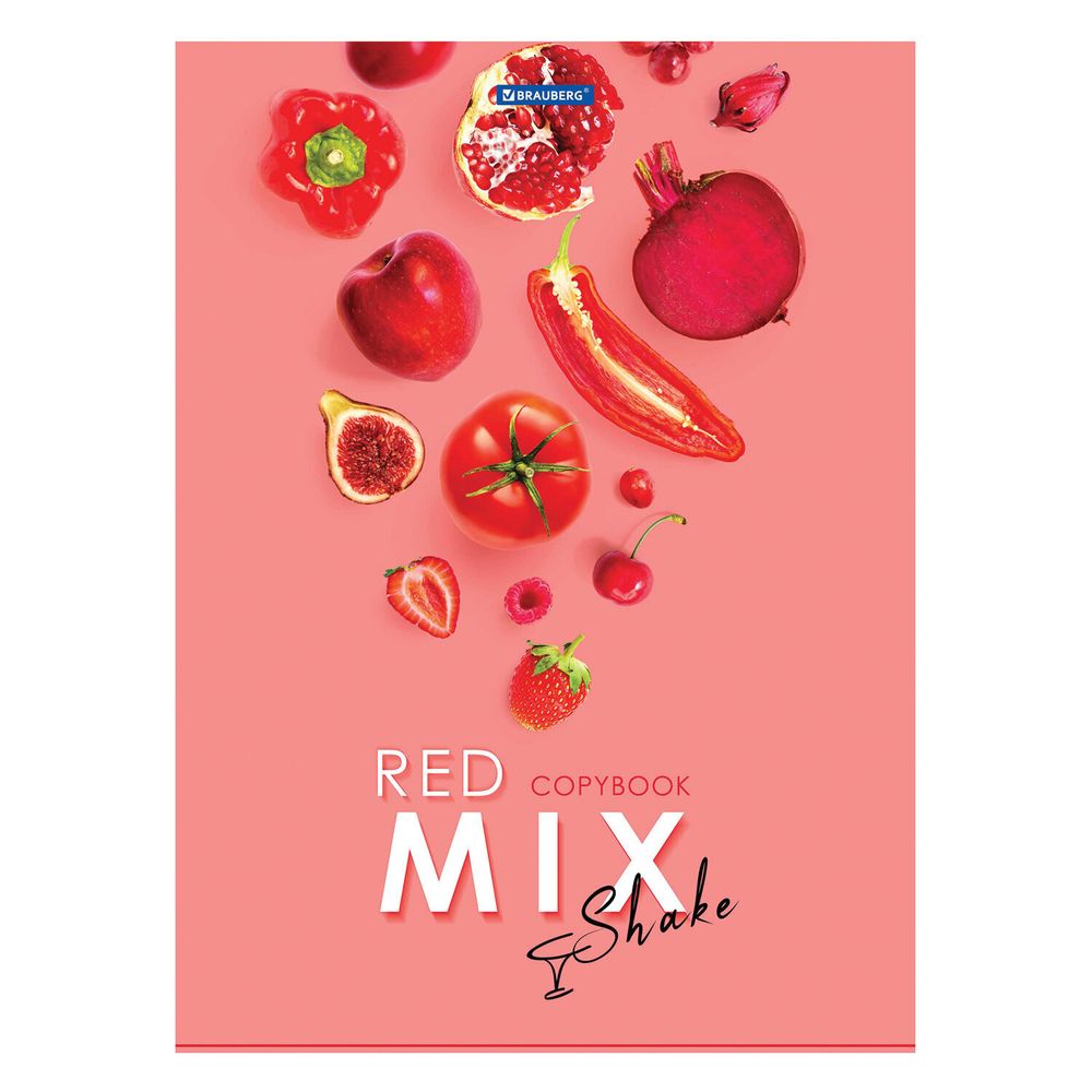 Тетрадь А4, 80 л., BRAUBERG, скоба, клетка, обложка картон, "Mix", 404046, 3шт