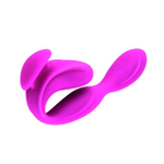 Перезаряжаемый вибромассажер с клиторальной стимуляцией - 21 см. (Цвет: фиолетовый)