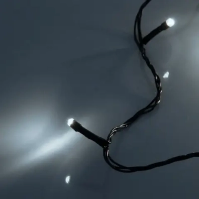 Гирлянда для дома НИТЬ 3 м 20 ламп LED черный пров.,8 реж, IP-20, Белый