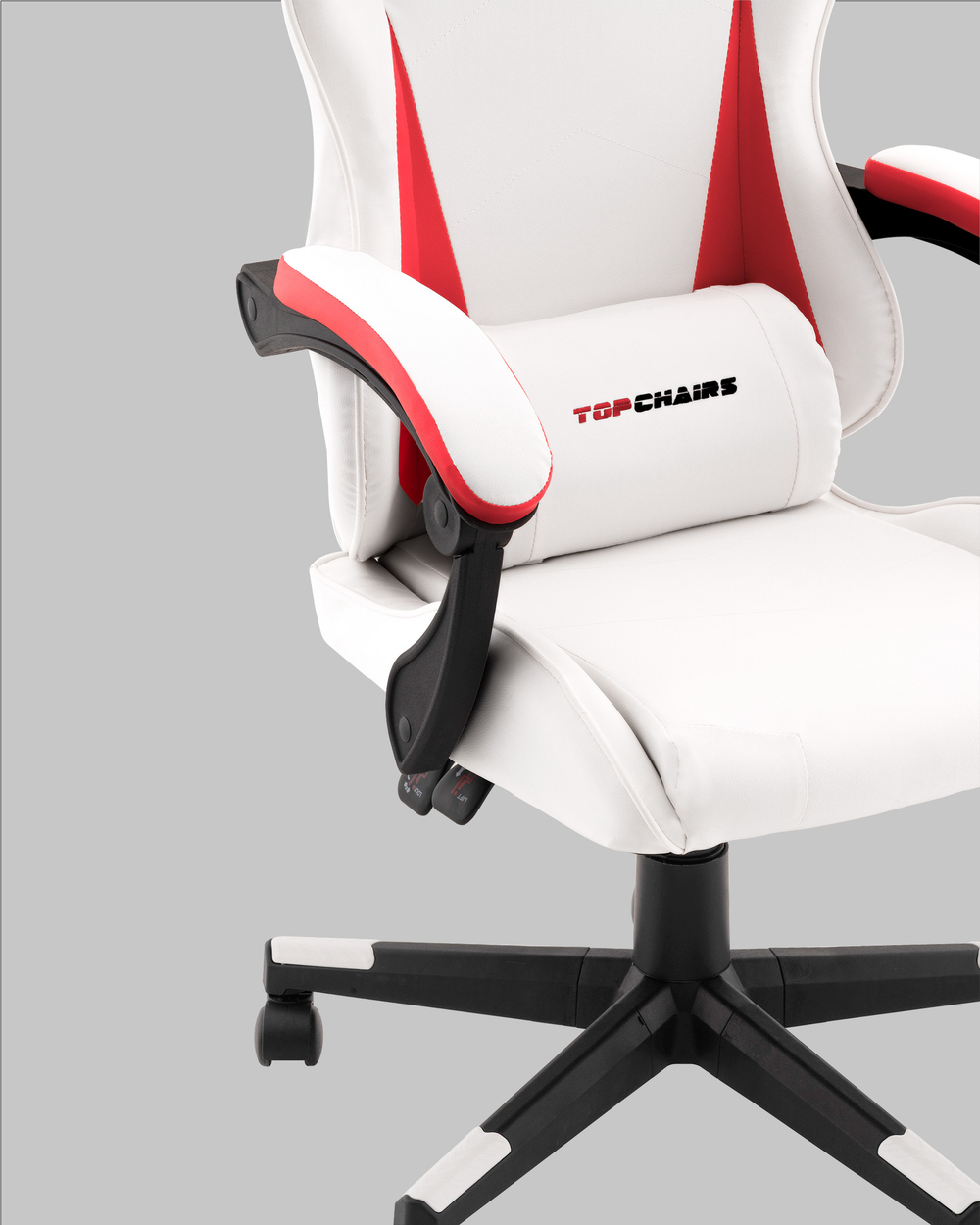 Кресло спортивное TopChairs Phantom бело-красный