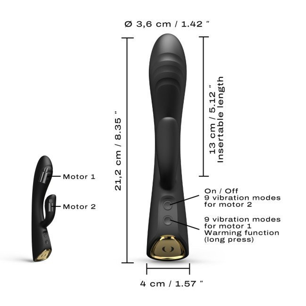 Вибратор кролик Dorcel FLEXI RABBIT, черный