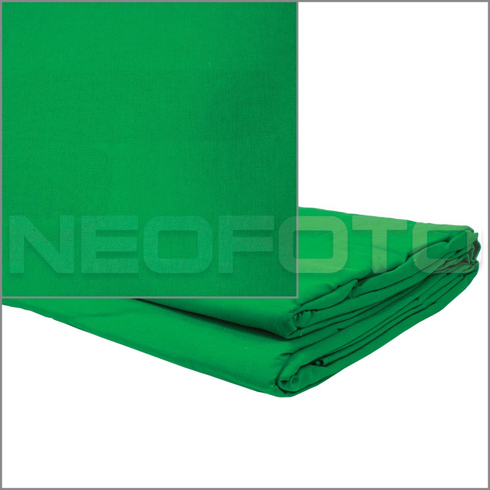 Фон тканевый FST-B33-125 GREEN зеленый хромакей