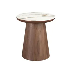 Приставной столик 2159 из керамики в мраморной отделке и ореха