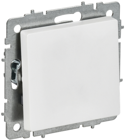 BRITE Выключатель 1-клавишный проходной 10А ВС10-1-6-БрАБ арктический белый IEK