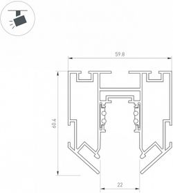 Трек встраиваемый Arlight MAG-ORIENT 047570
