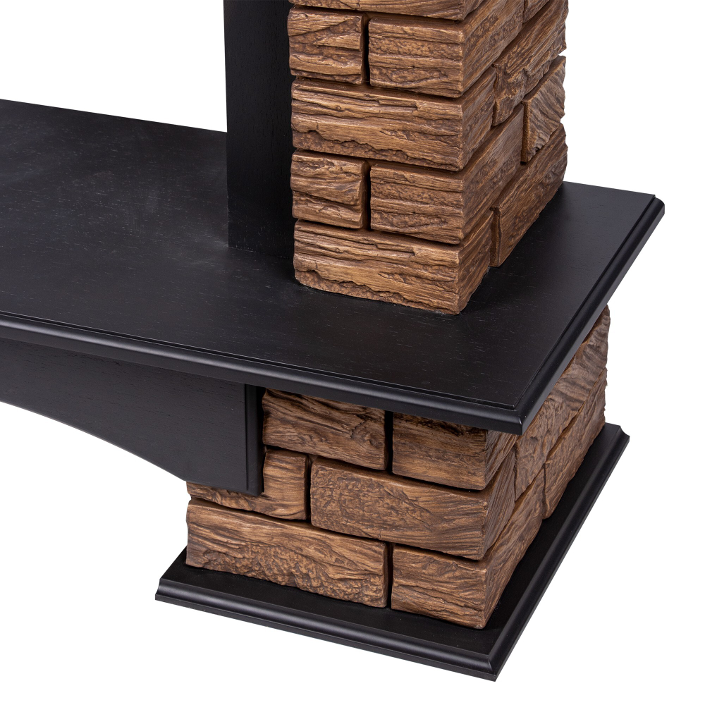 Портал Firelight Forte Wood Classic камень темный, шпон венге