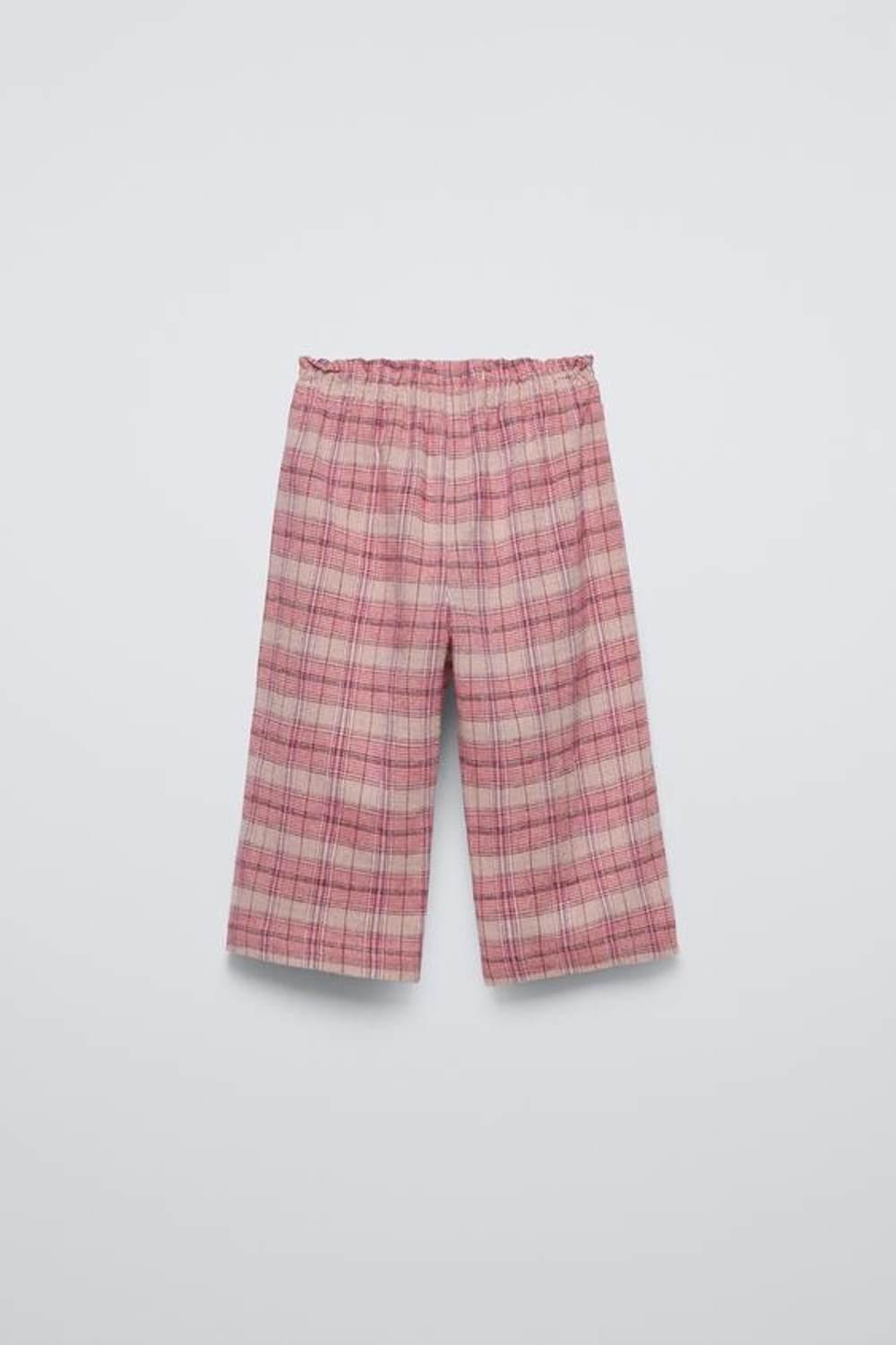 ZARA БРЮКИ В КЛЕТКУ, РОЗОВЫЙ