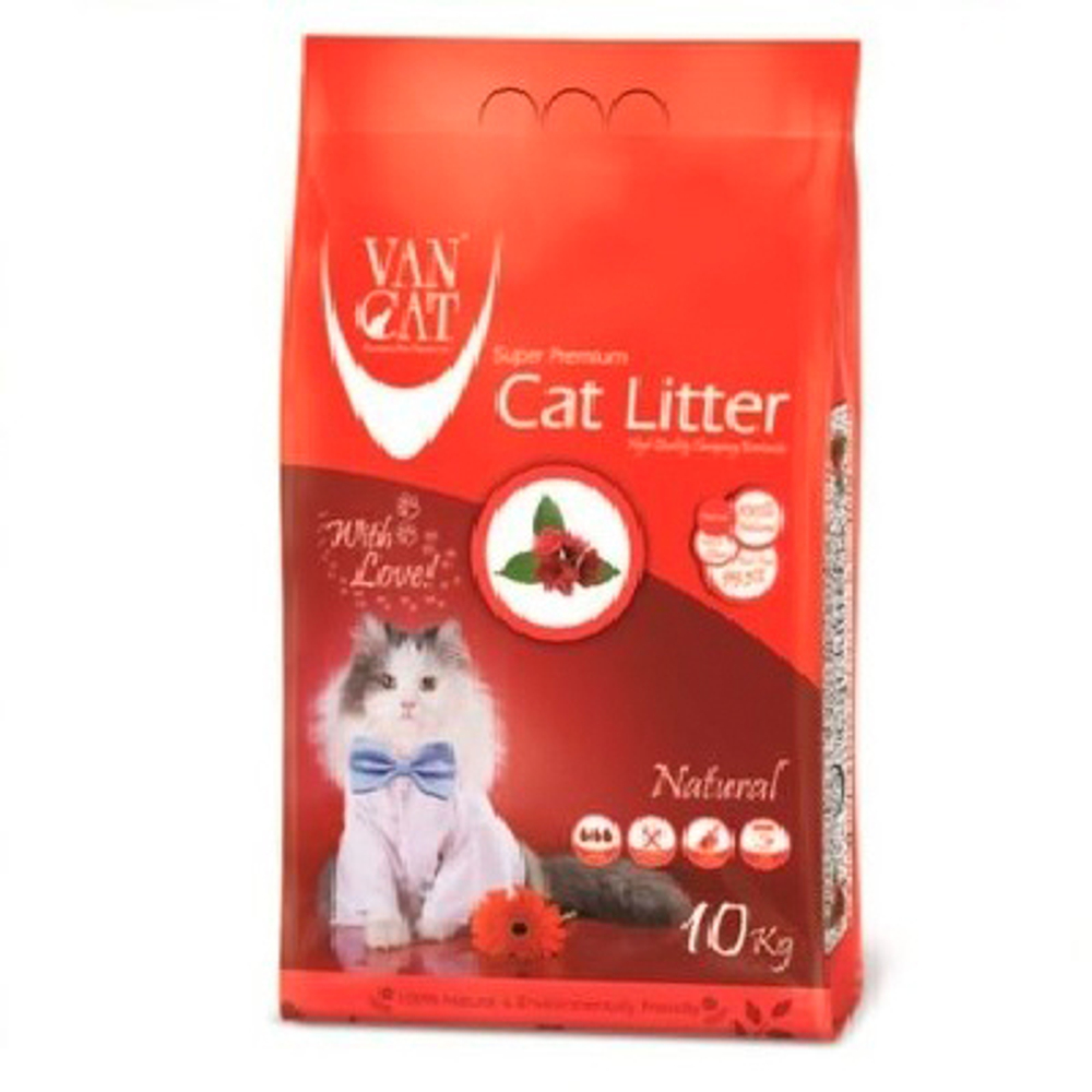 Van Cat Natural Комкующийся наполнитель "100% Натуральный", без пыли, пакет