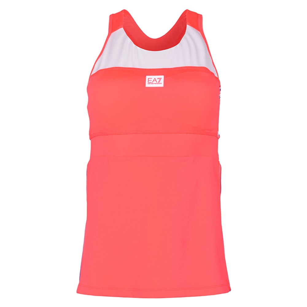 Женский топ теннисный EA7 Women Jersey Tank - Розовый