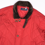 Роскошная стеганая куртка Polo Ralph Lauren красного цвета, М slim