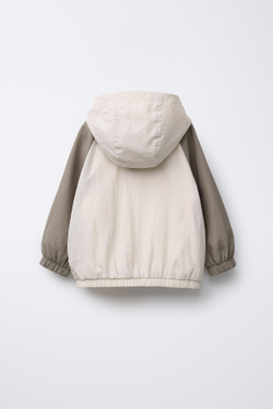 ZARA ЛЕГКИЙ ДОЖДЕВИК С КАПЮШОНОМ, БЕЖЕВЫЙ