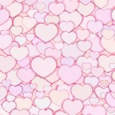 Розовые сердечки с тенью.