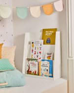 Книжный шкаф Adiventina из МДФ белого цвета 59,5 x 69,5 см