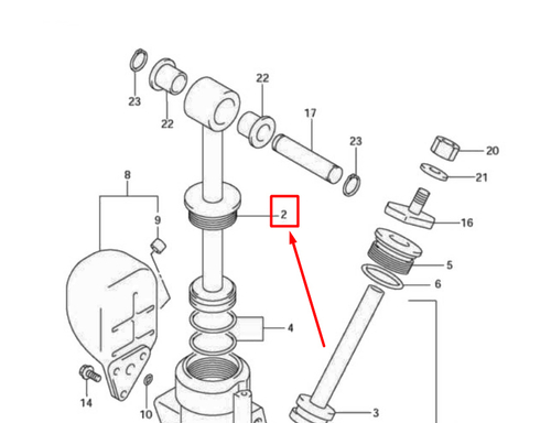 48401-92J02-000 PISTON SUB, TRIM CYLINDER